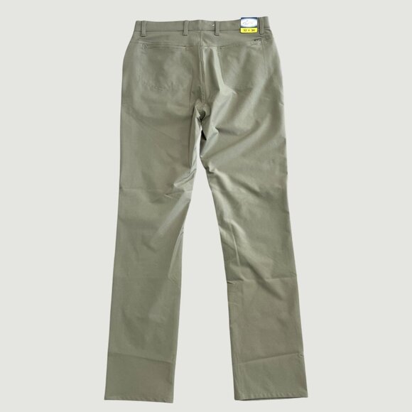 NEW Greg Norman Ultimate Men's 32X34 5 Pocket Pant Stretch Olive Green - Picture 4 of 9